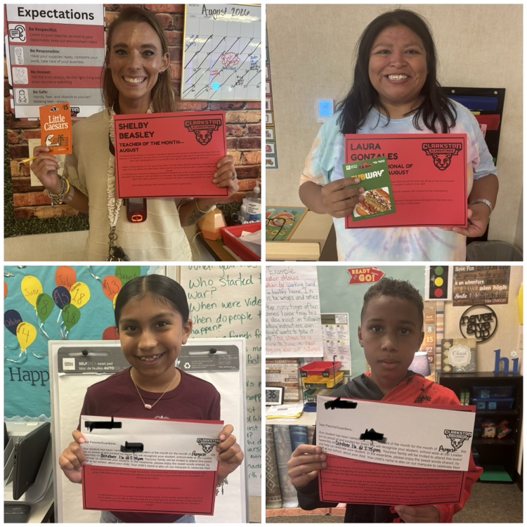staff students of the month-August 
