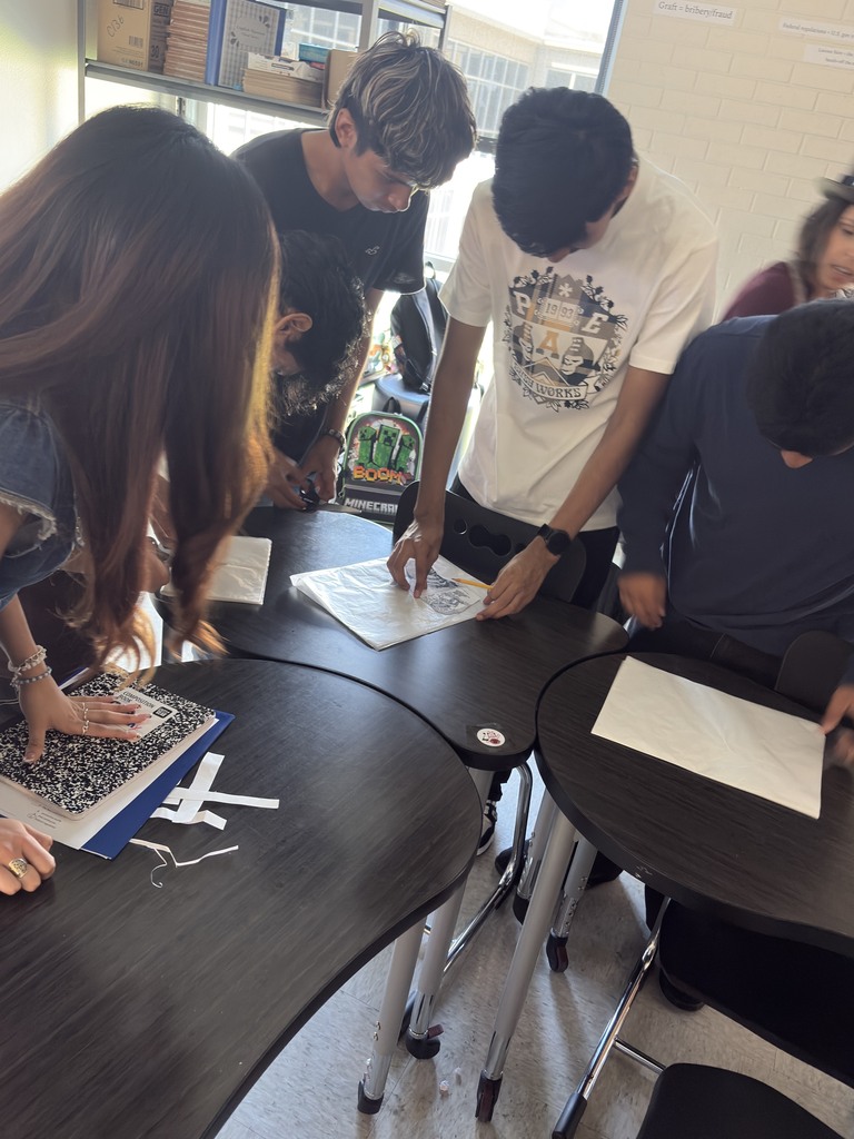 students working on patterns in a Guilded Age workshop