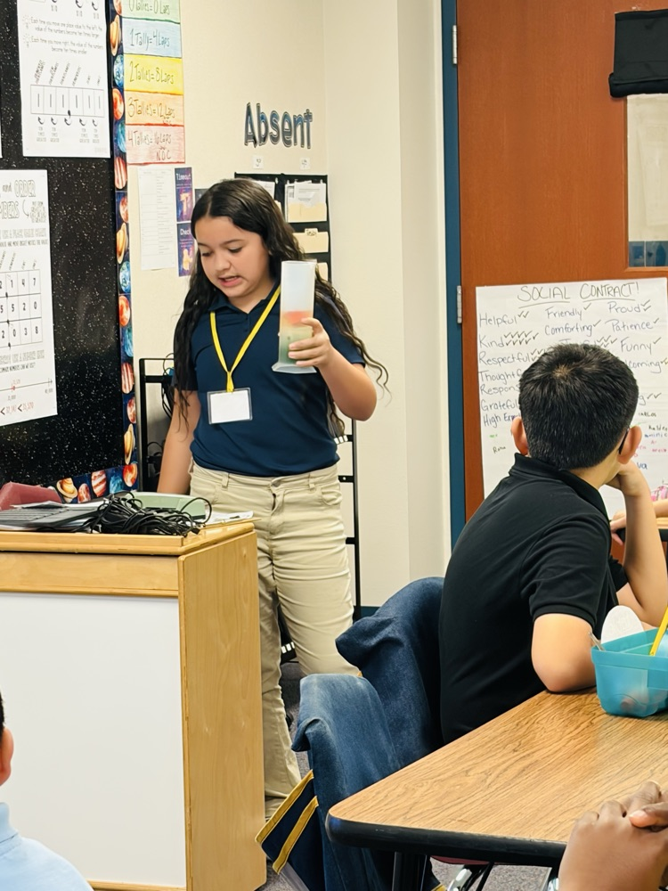 student teaching a class