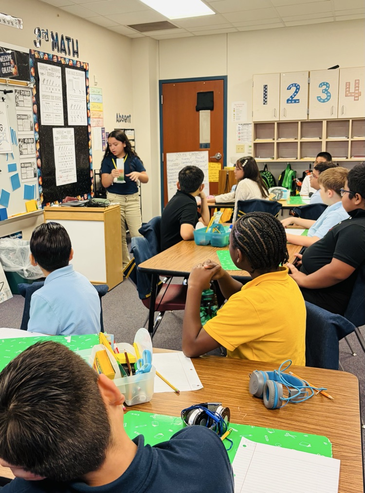 student teaching a class