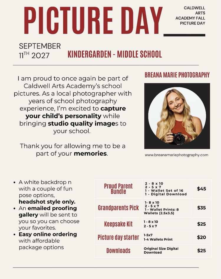 picture Day- September 11