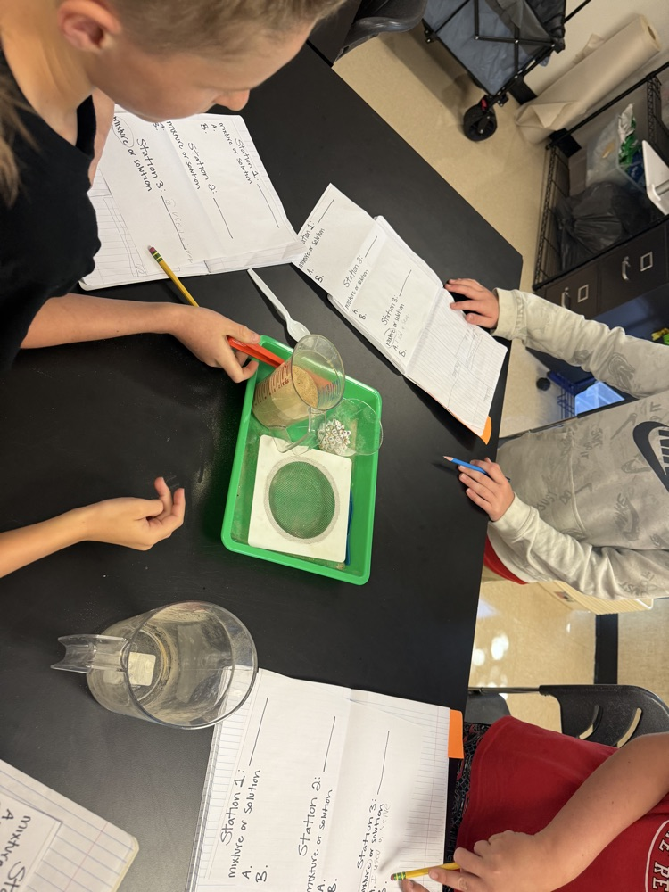 students working in the science lab
