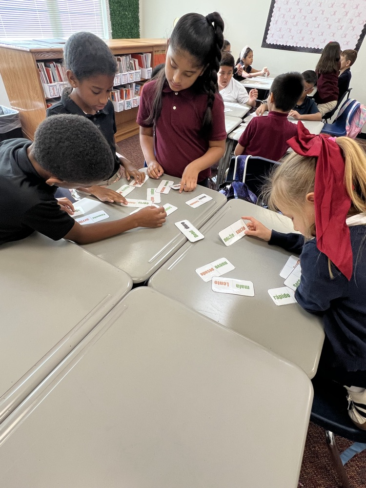 kids working at desks