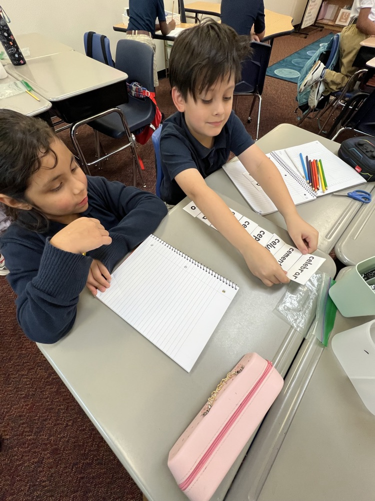 kids working at desks