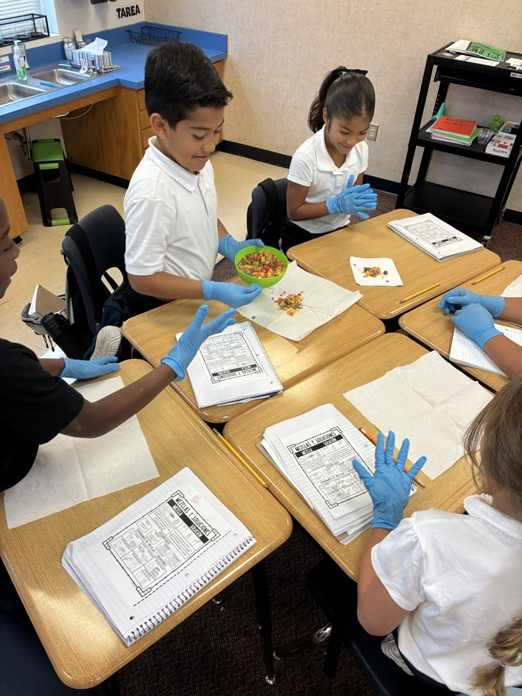 students working in table groups