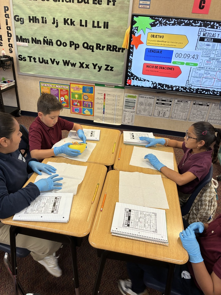 students working in table groups