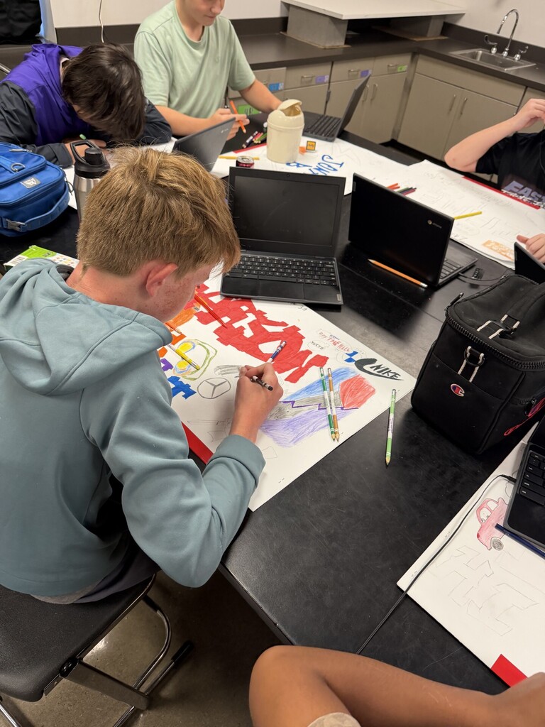 Miss Kohlleffelβs 8th graders have been designing their own art portfolios and showing off their creativity! We canβt wait to see what all the art they fill them with! ππ¨