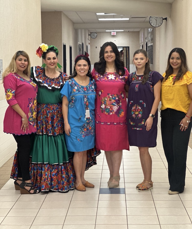 students dress in authentic Hispanic folkwear