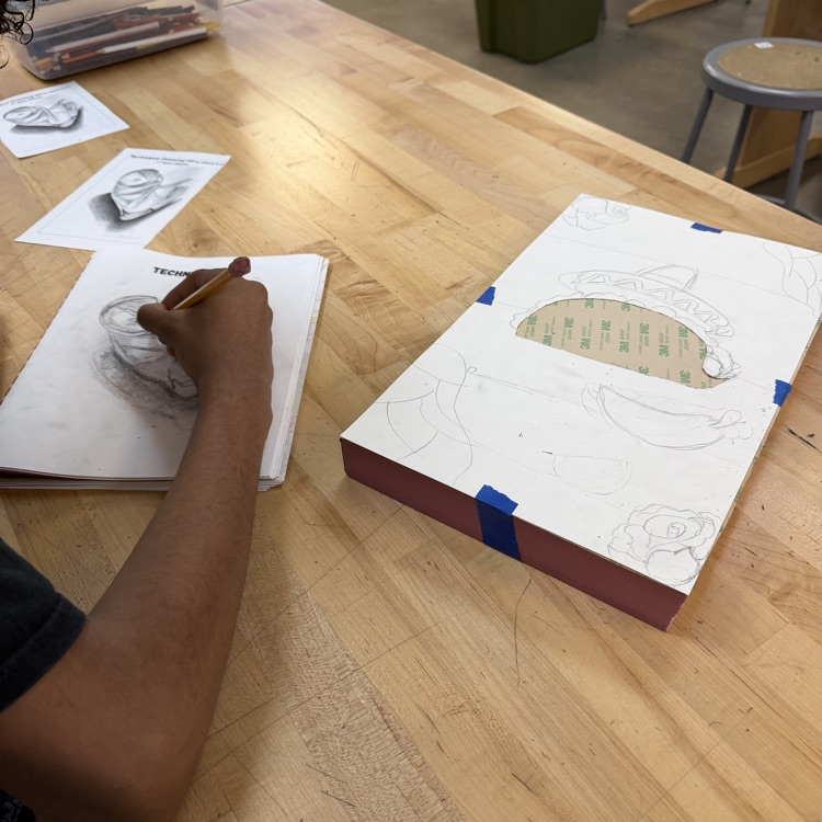 student drawing