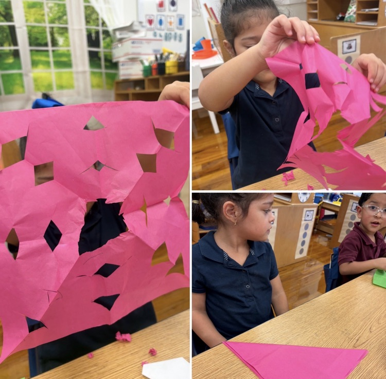 papel picado with student creating it