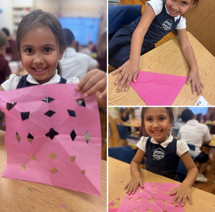 papel picado with student creating it