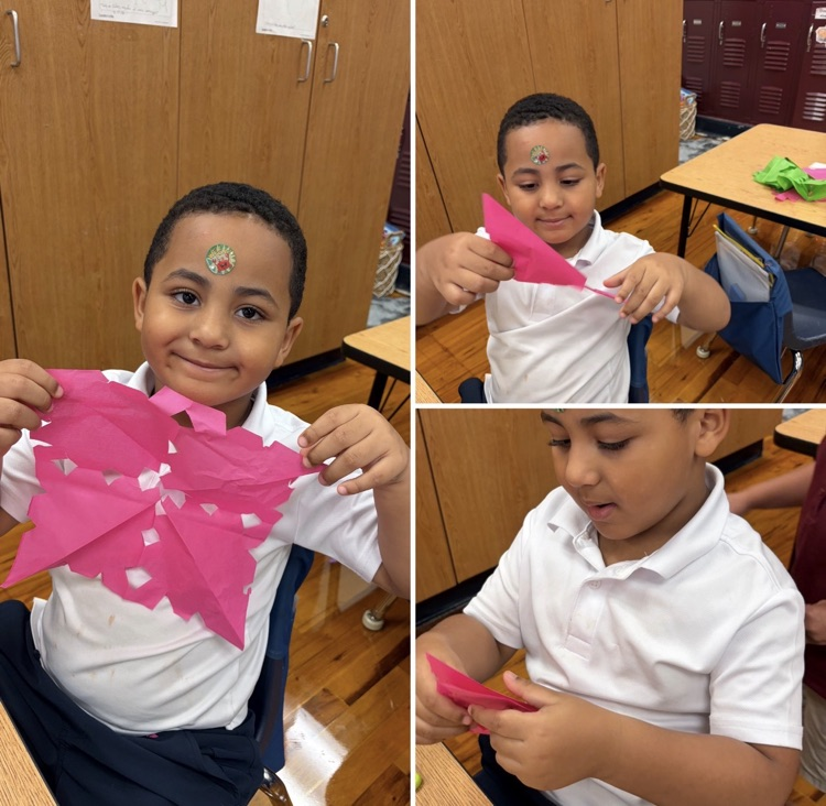 papel picado with student creating it