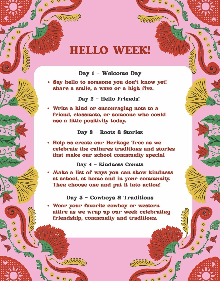 hello week flyer