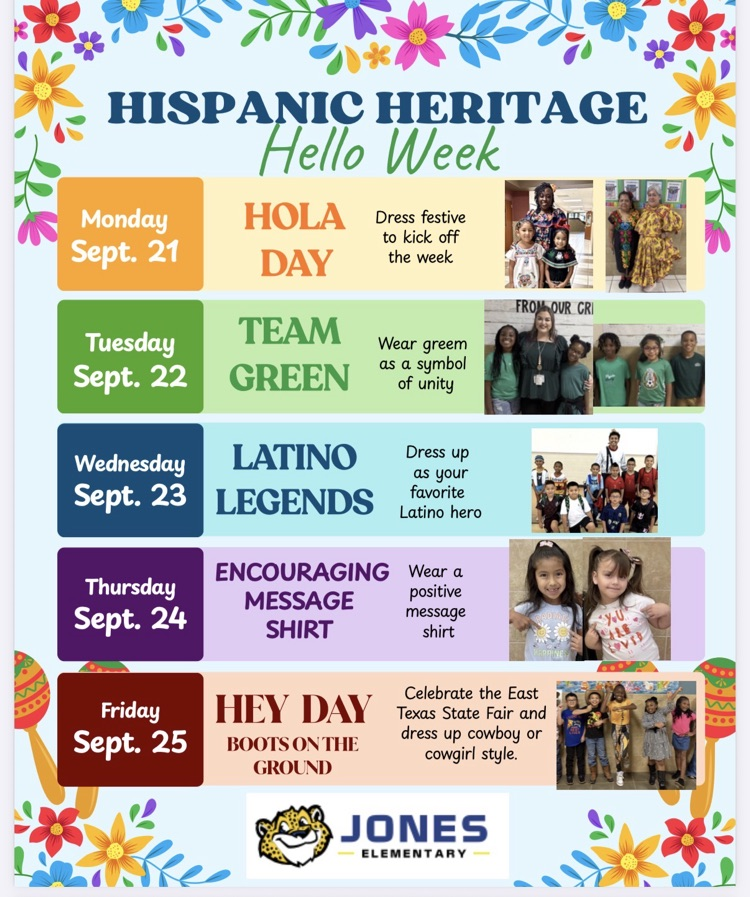 Hispanic heritage hello spirit week 