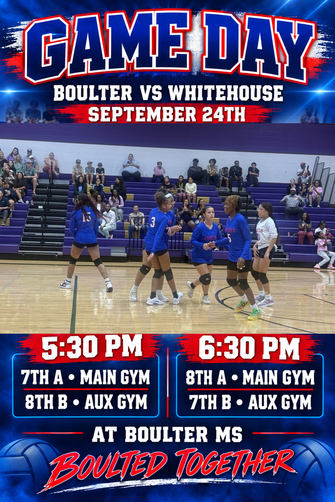 A poster for a volleyball game day event. Two teams are seen playing. Game times and locations are listed.