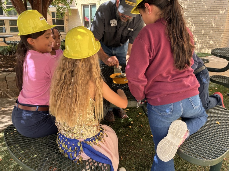 kids working with concrete outside