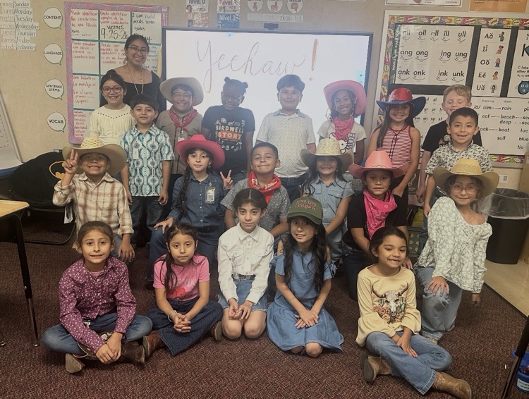 class dressed up in western wear