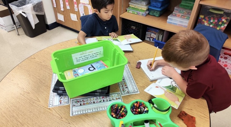 students doing lit centers