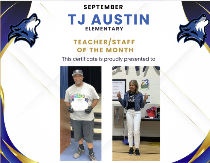 Teacher and Staff of the Month