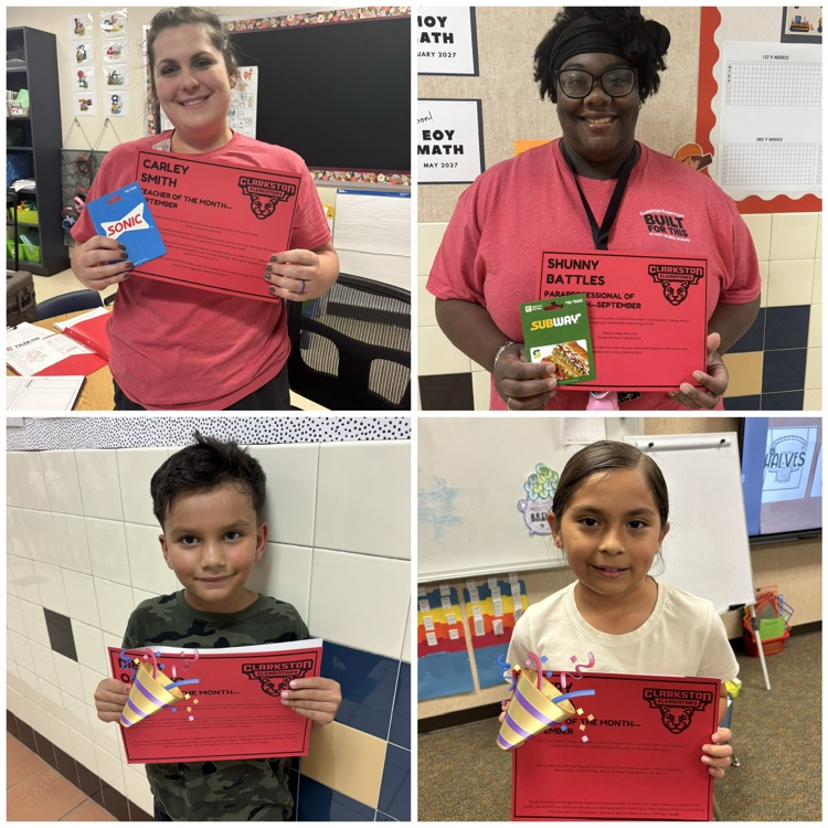 staff students of the month