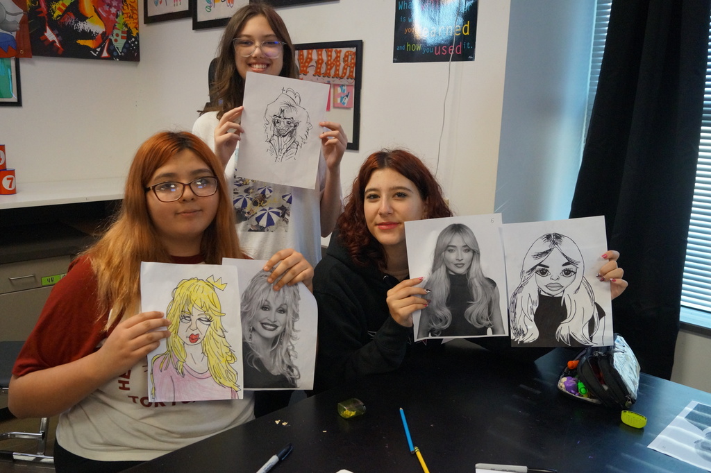 🎪🎨 Step right up! Our 8th grade artists ROCKED the carnival at Rock Your School! 🎟️✨Our students turned their favorite celebrities into carnival-style caricatures! 🤡🎭