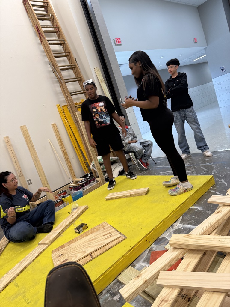 students using power tools