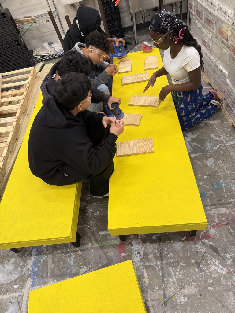 students using power tools