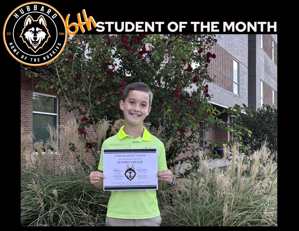 6th grade Student of the Month