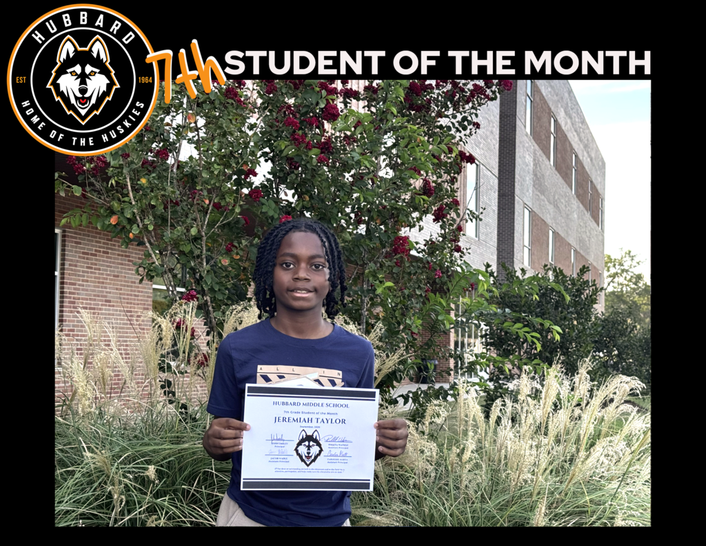 7th grade Student of the Month