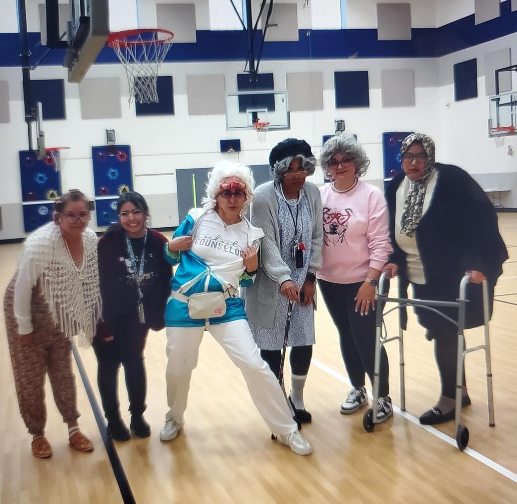 Teachers celebrating 100's day
