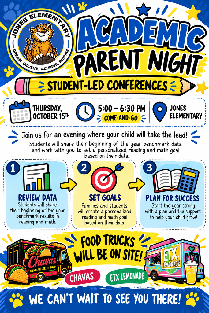 flyer with time and information about student led conferences