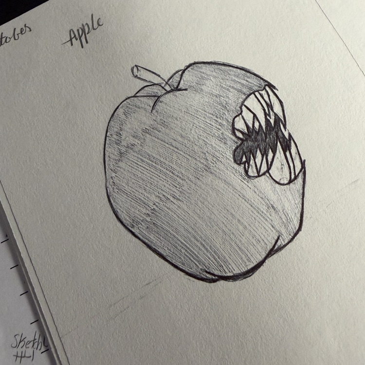 picture of a apple for inktober