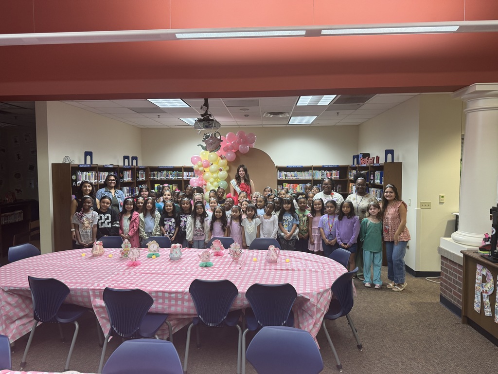2nd grade students with the Rose Queen at Orr Elementary 