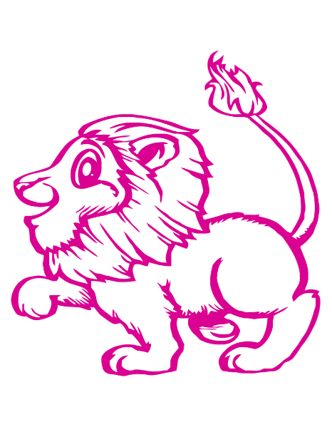 pink Orr lion cub