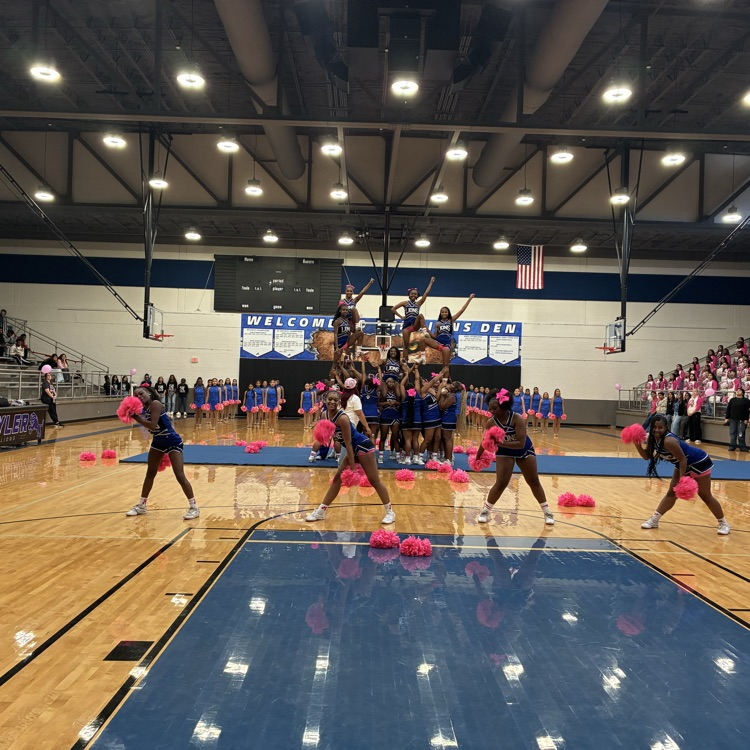 cheerleaders in stunt