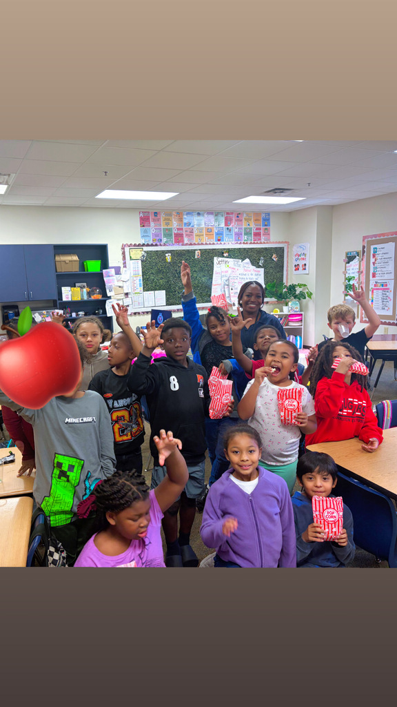 Students with popcorn