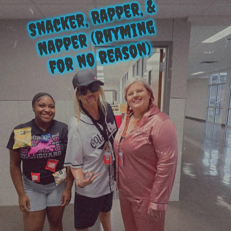 student and teachers in costume