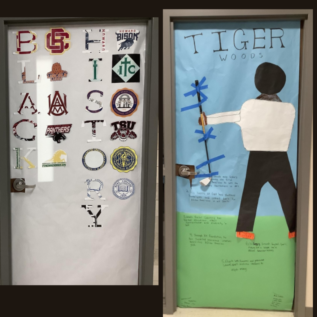 Doors from Tyler Legacy's Black History Month Door Decorating Contest