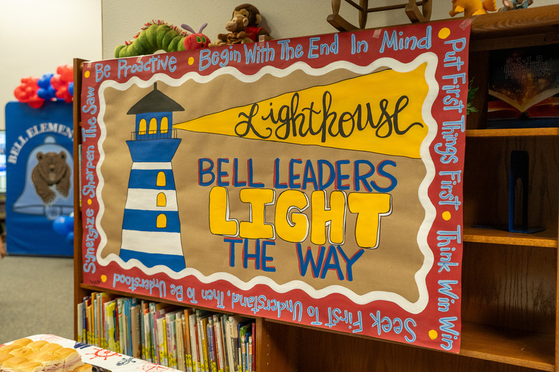 Bell Lighthouse leaders poster with a lighthouse on it