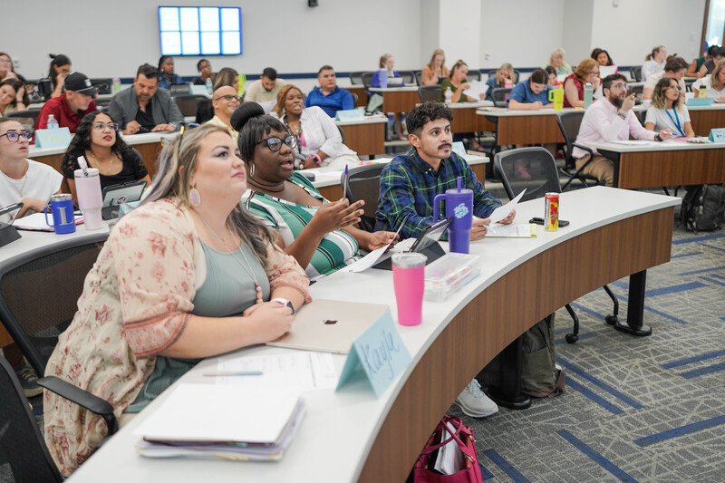 Educators participate in mathematics training