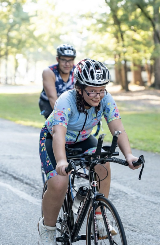 girl riding bike