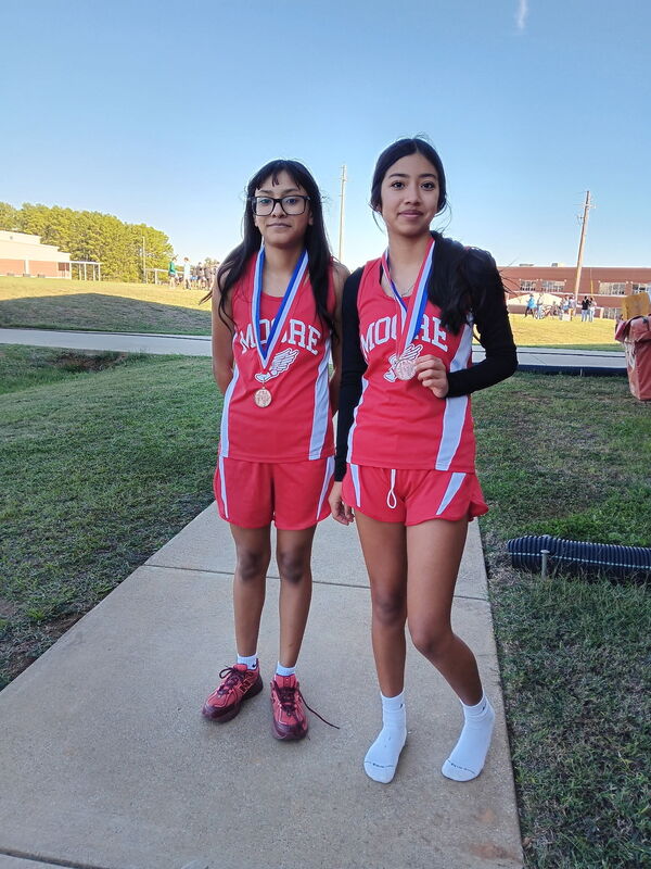 Students at District Track Meet
