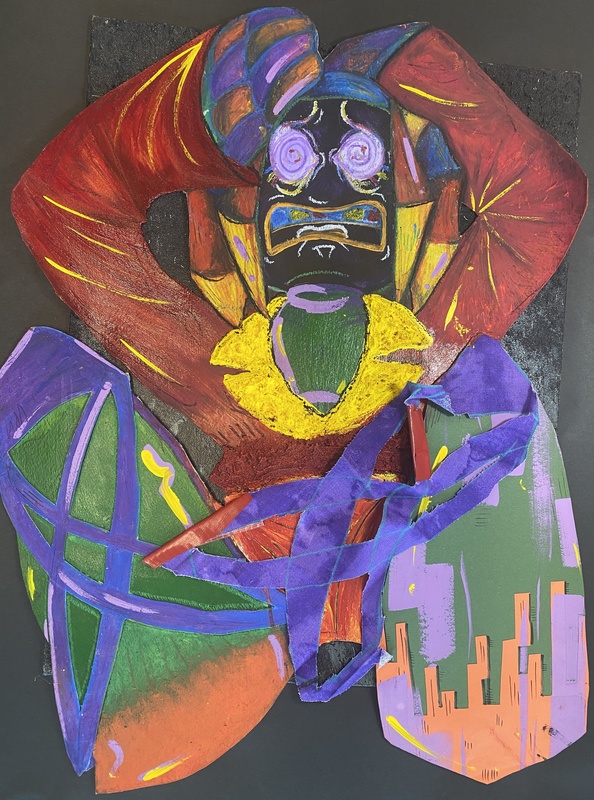 painting of person out of proportion