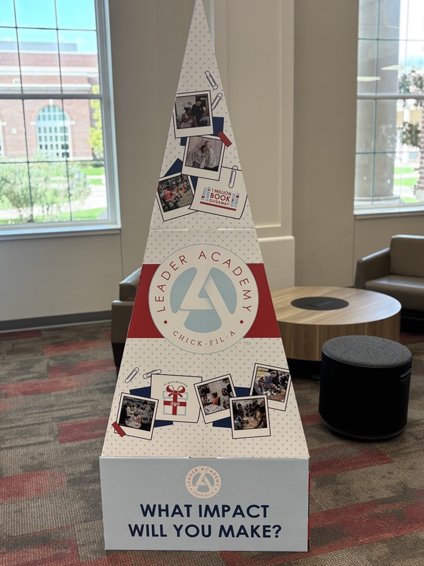 cardboard stand in triangle shape