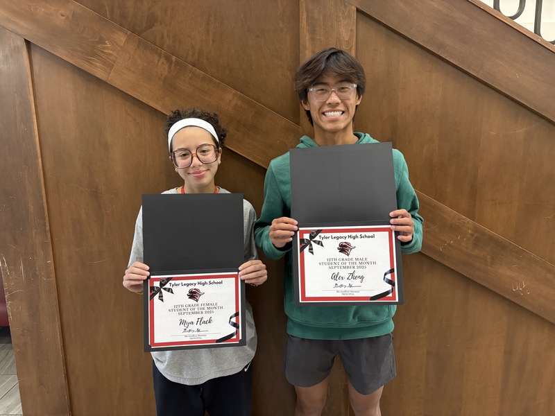 Seniors of the Month: Mya Flack and Alex Zheng