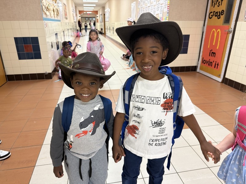 students wearing hats for national attendance awareness week