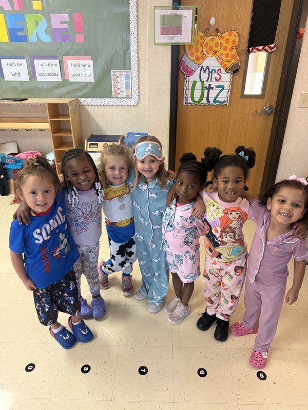 students wearing pajamas for national attendance awareness week