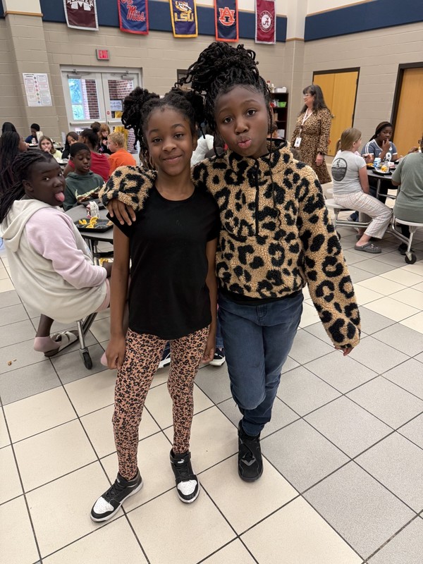 students wearing animal print for national attendance awareness week