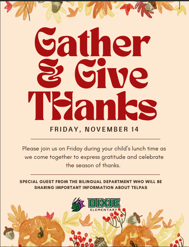 gather & give thanks flyer