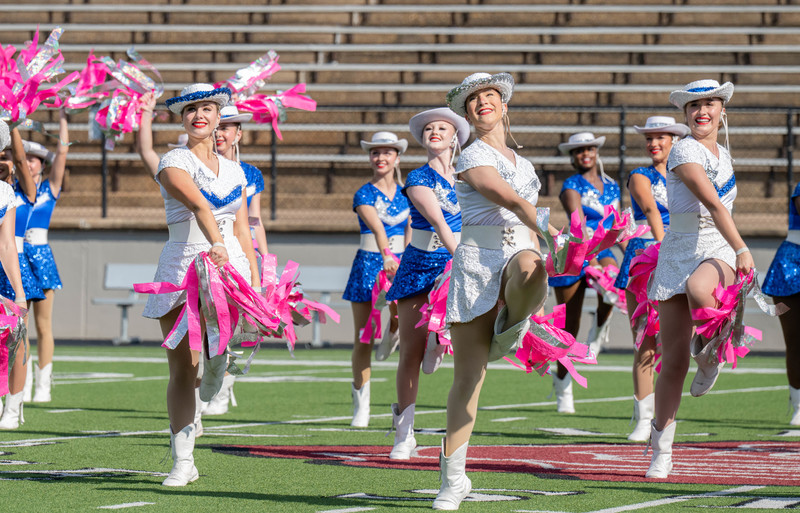 drill team on football field
